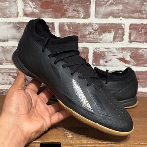 Adidas X Crazyfast INJ.3 FG Mens Sz 11.5 Indoor Soccer Shoe / Black Gum